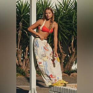 Free People Multicolor Wide-Leg Pants